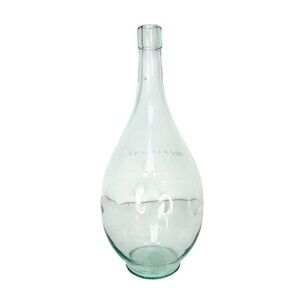 VTG Handblown Green Glass Farmhouse Cottage Italian Decanter Wine Water Bottle